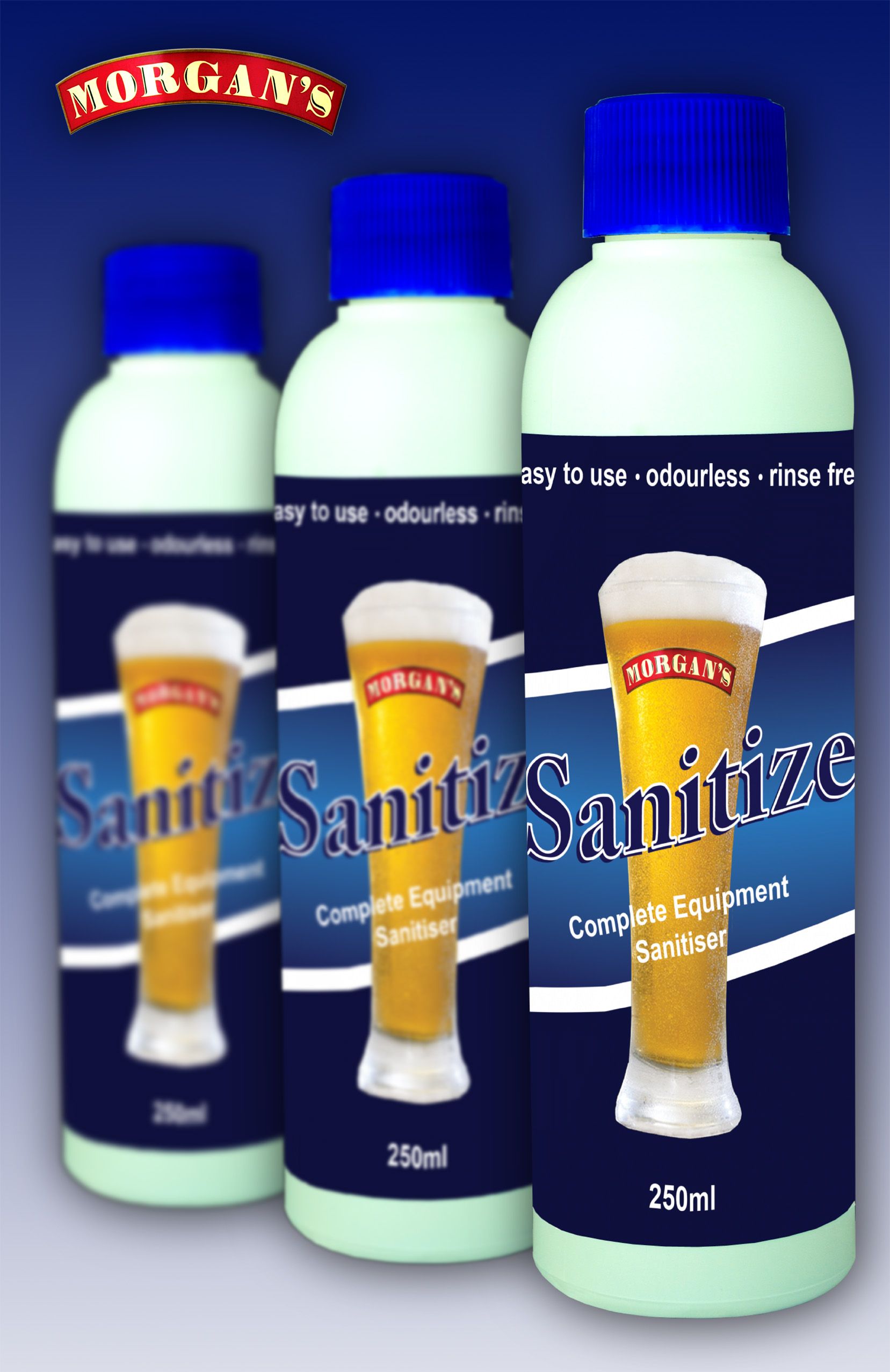 Morgan's Sanitize - Rinse Free Liquid Sanitiser 250ml